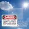 Signmission Gas Cylinder Storage Area Keep All Cylinders Danger Sign, Plastic, 14in W x 10in L, 2PK OS-2PACK-DS-P-1014-L-2055 - alternate 8